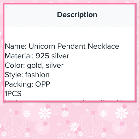 🦄New🦄2/$15🦄Girls Heart❤️Unicorn Necklace 🦄 - Picture 2 of 2